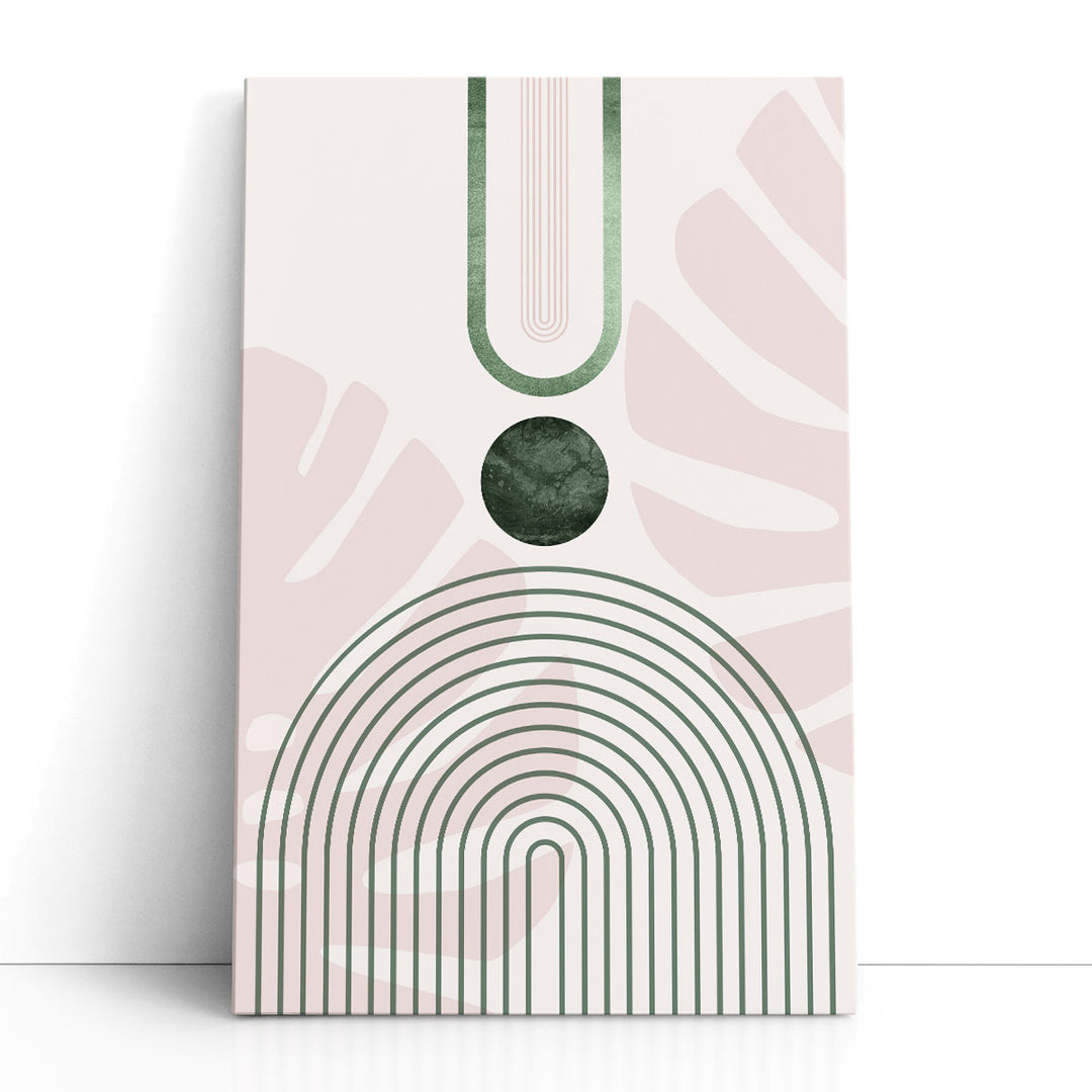 blush pink wall art – emerald arch motif