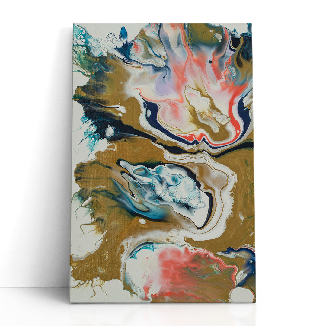 Vibrant Swirls Split 1 - Canvas Print Wall Art