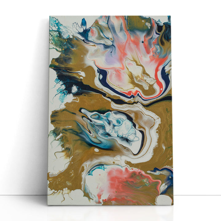 Vibrant Swirls Split 1 - Canvas Print Wall Art
