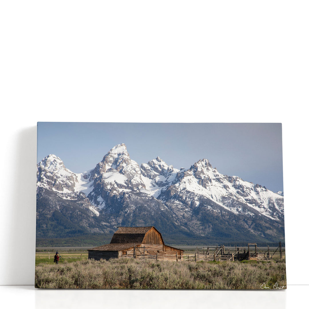 Mountain wall decor with scenic landscape