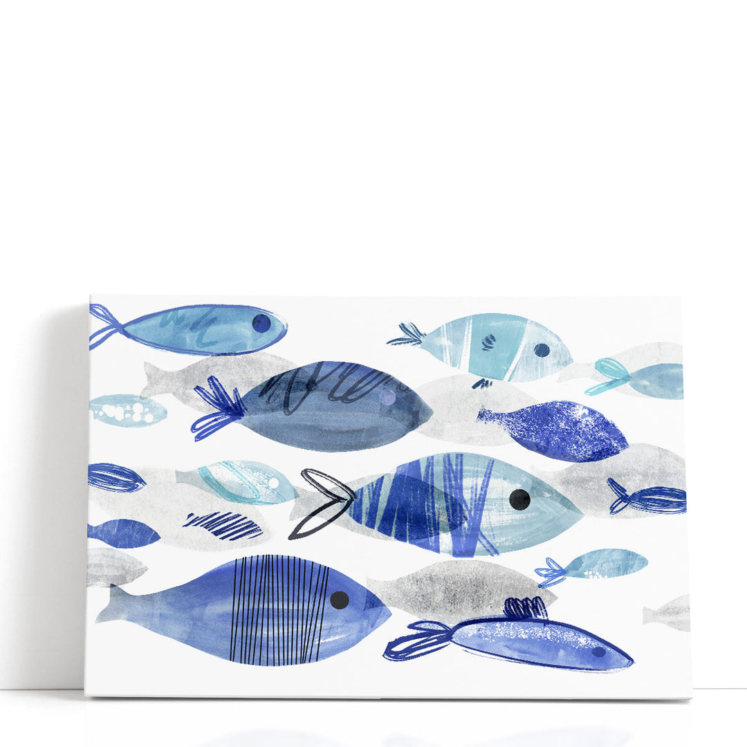 Fish Parade I - Canvas Print Wall Art