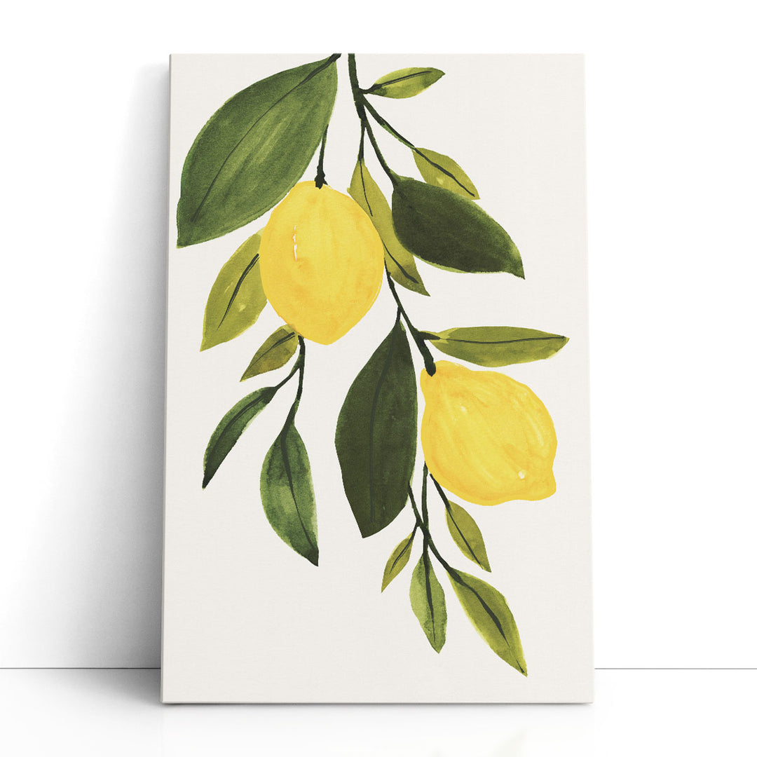 Yellow Lemon Wall Decor watercolor lemon slice