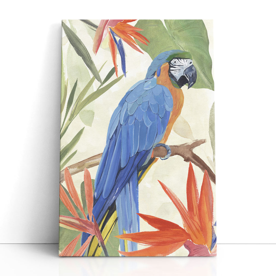 Tropical Parrot Composition IV - Canvas Print Wall Art