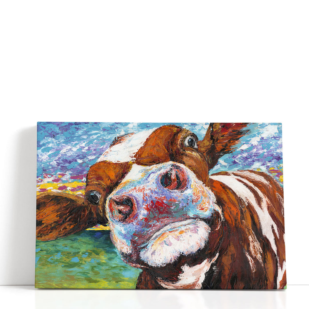 Curious Cow I - Canvas Print Wall Art