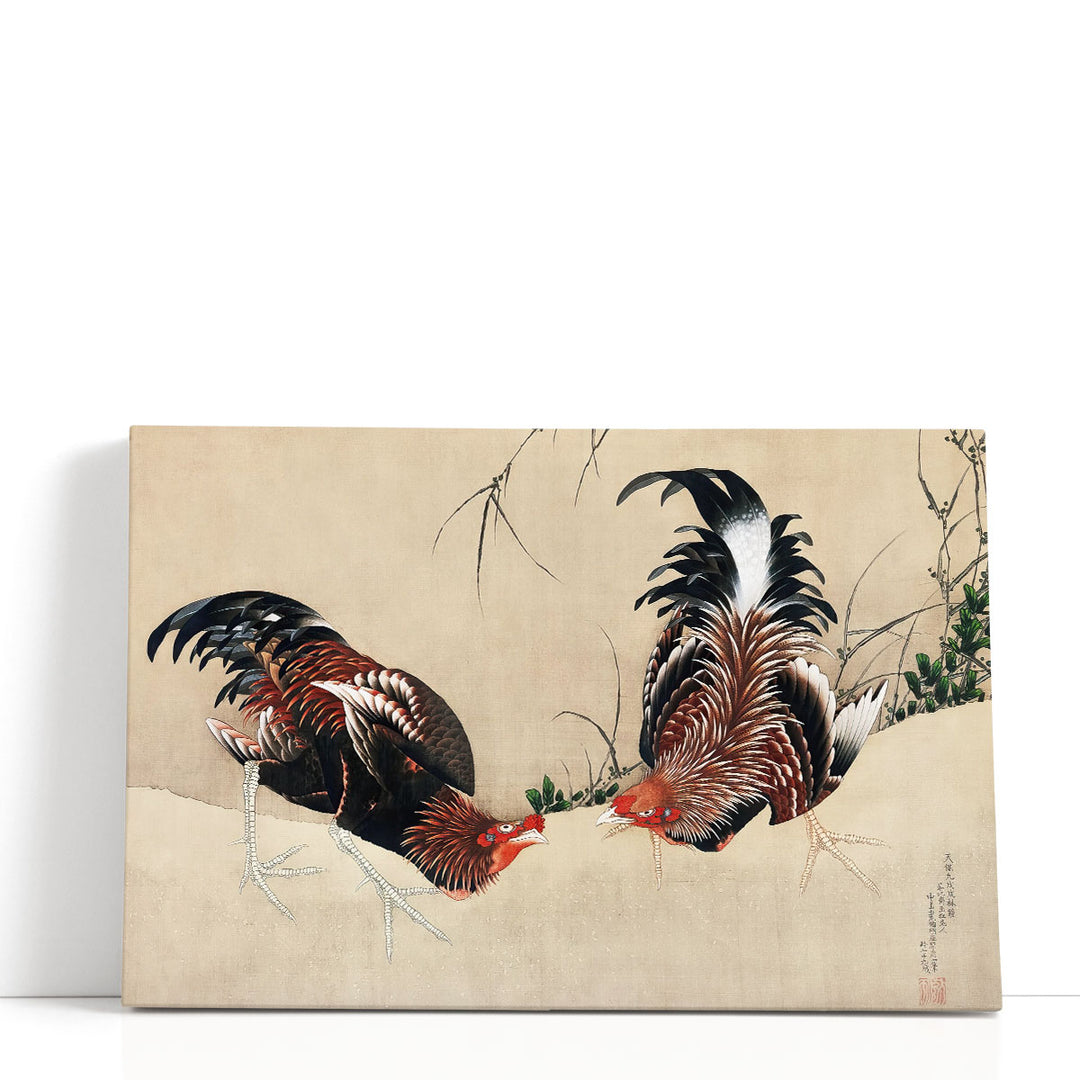 Gamecocks, 1838 - Canvas Print Wall Art