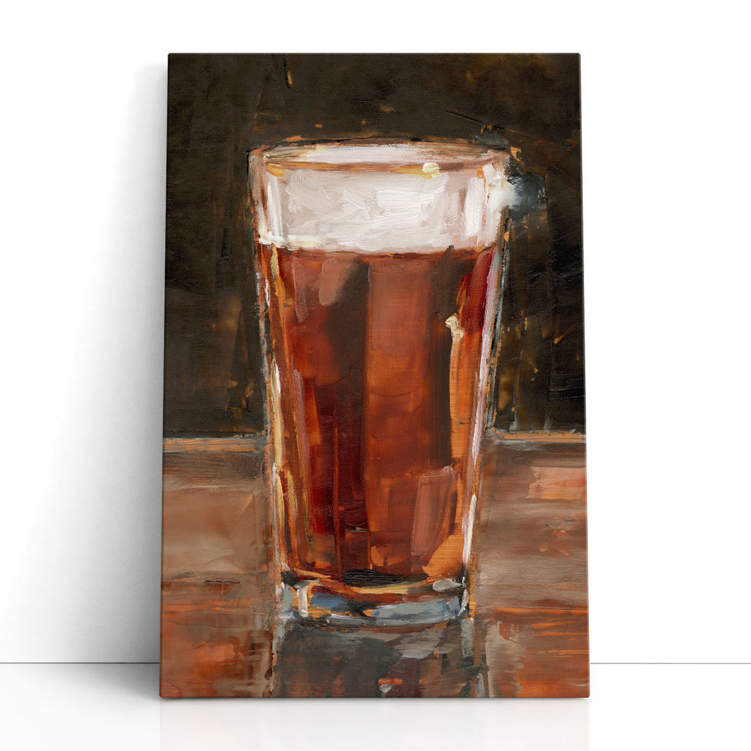 liquor wall art – amber glass illustration