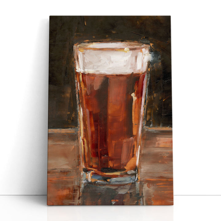 liquor wall art – amber glass illustration