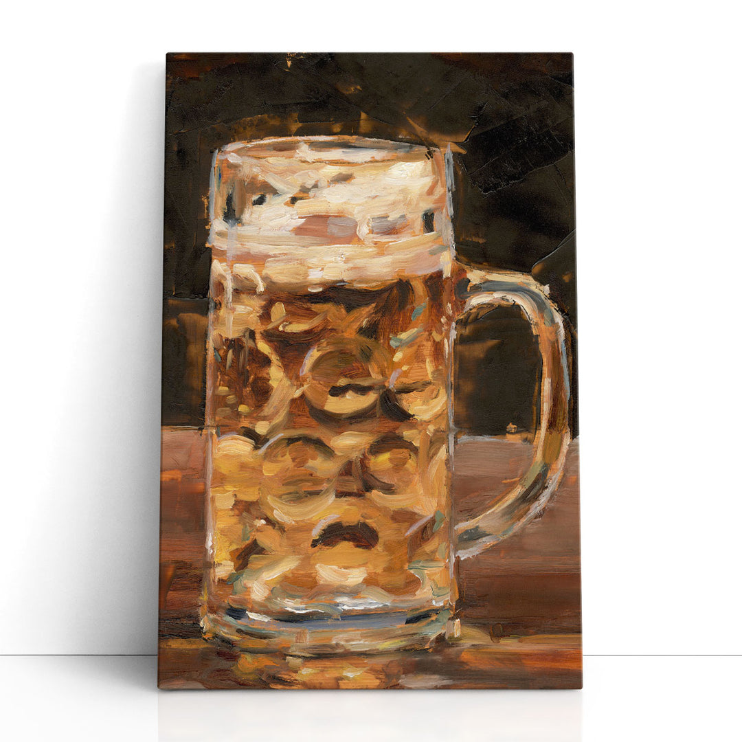 brown wall art – liquor glass on neutral background