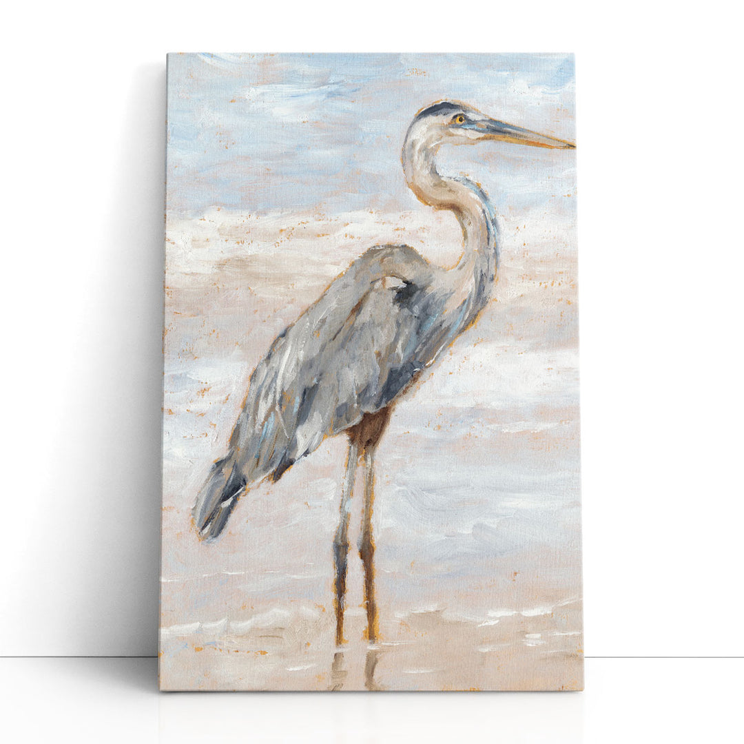 Beach Heron I - Canvas Print Wall Art