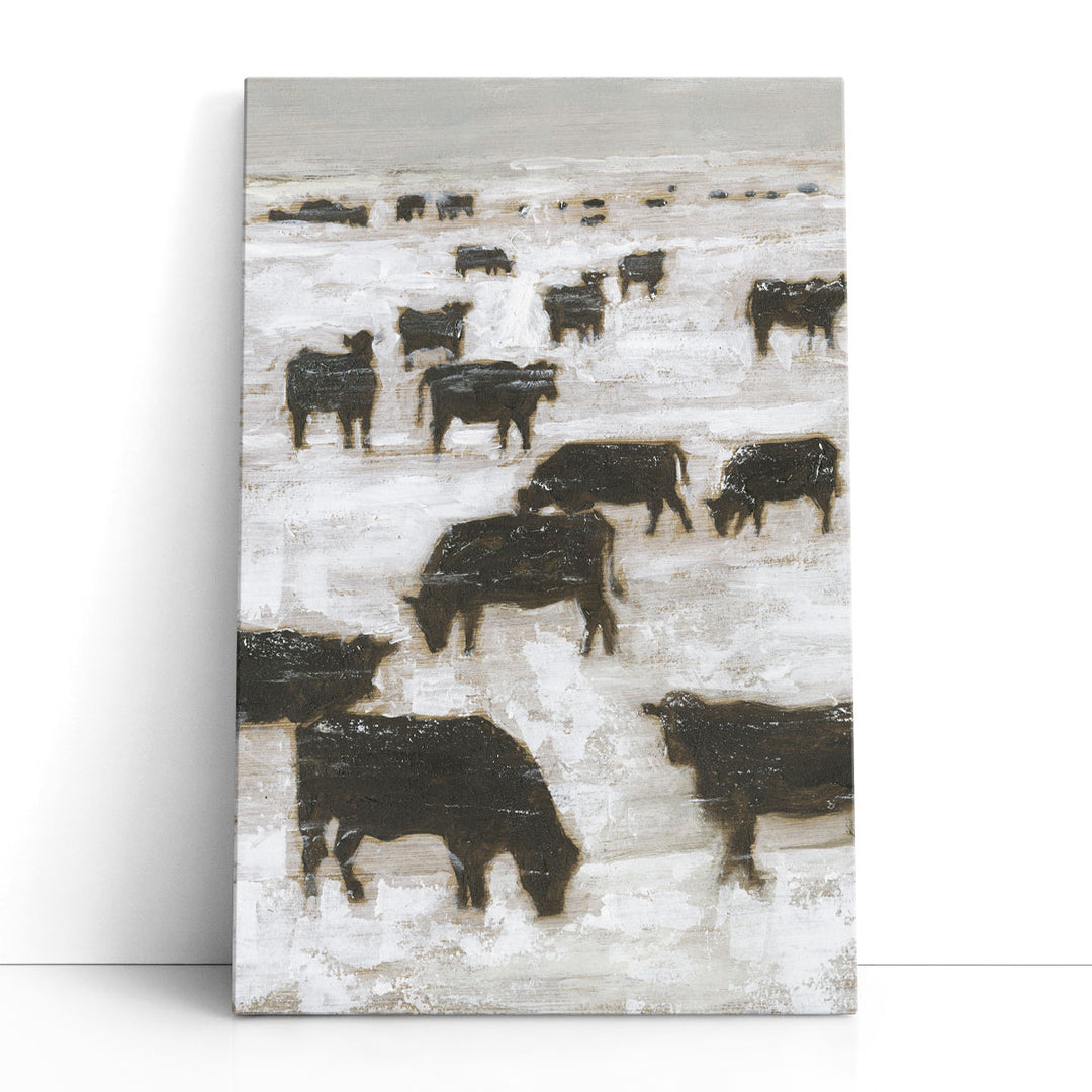 Winter Grazing I - Canvas Print Wall Art