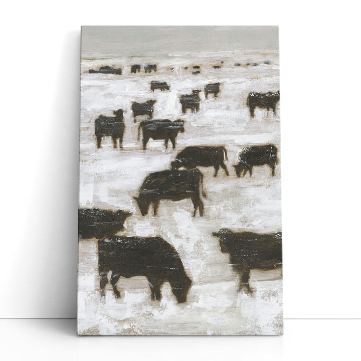 Winter Grazing I - Canvas Print Wall Art