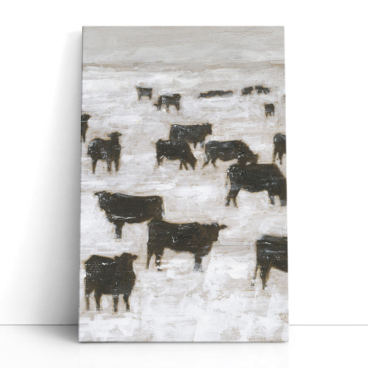 Winter Grazing II - Canvas Print Wall Art