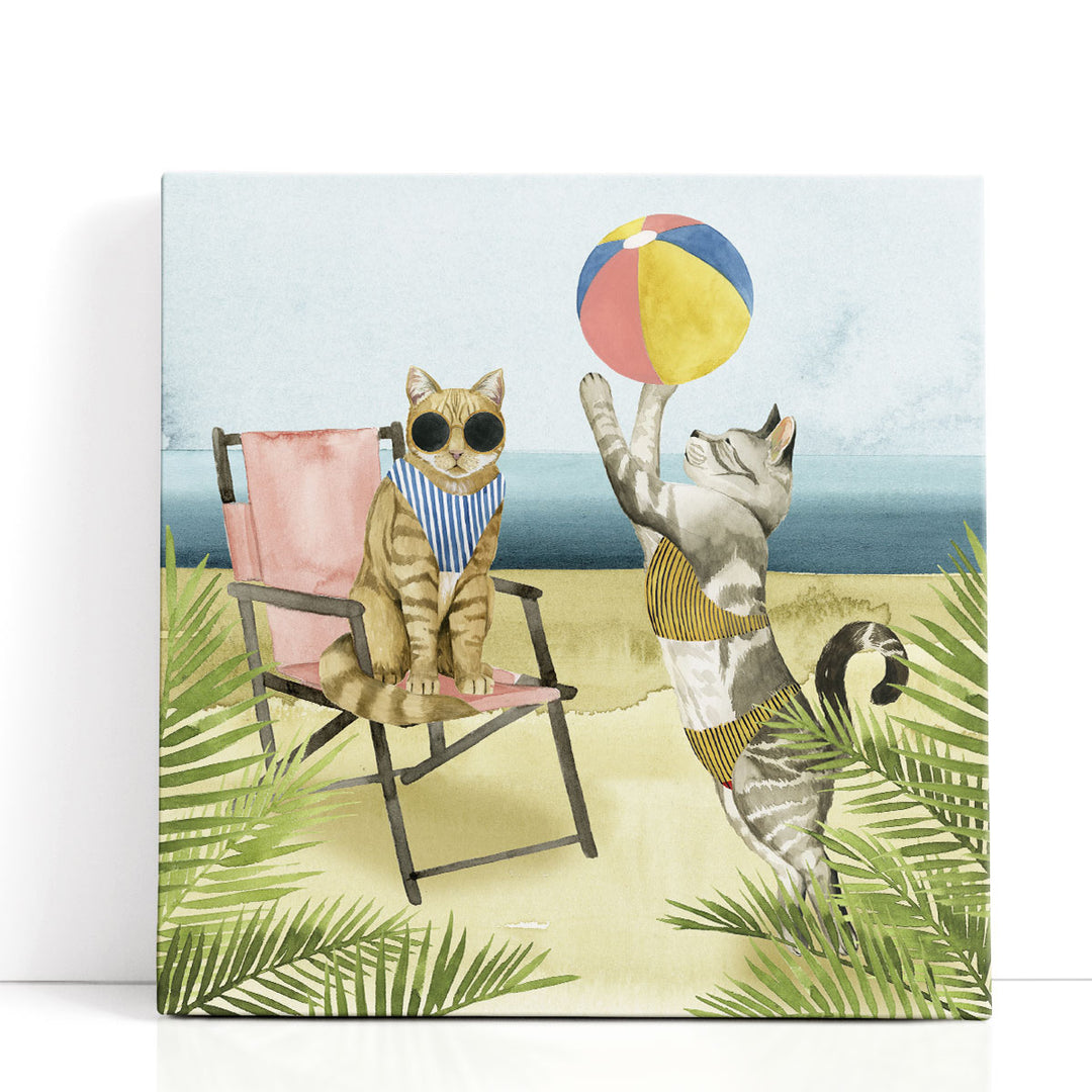 Coastal Kitties I - Canvas Print Wall Art