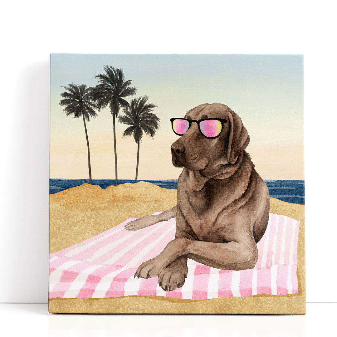 Sun Lovin Pups I - Canvas Print Wall Art