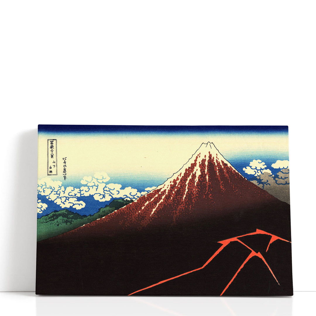 Brown mountain wall decor with soft blue sky
