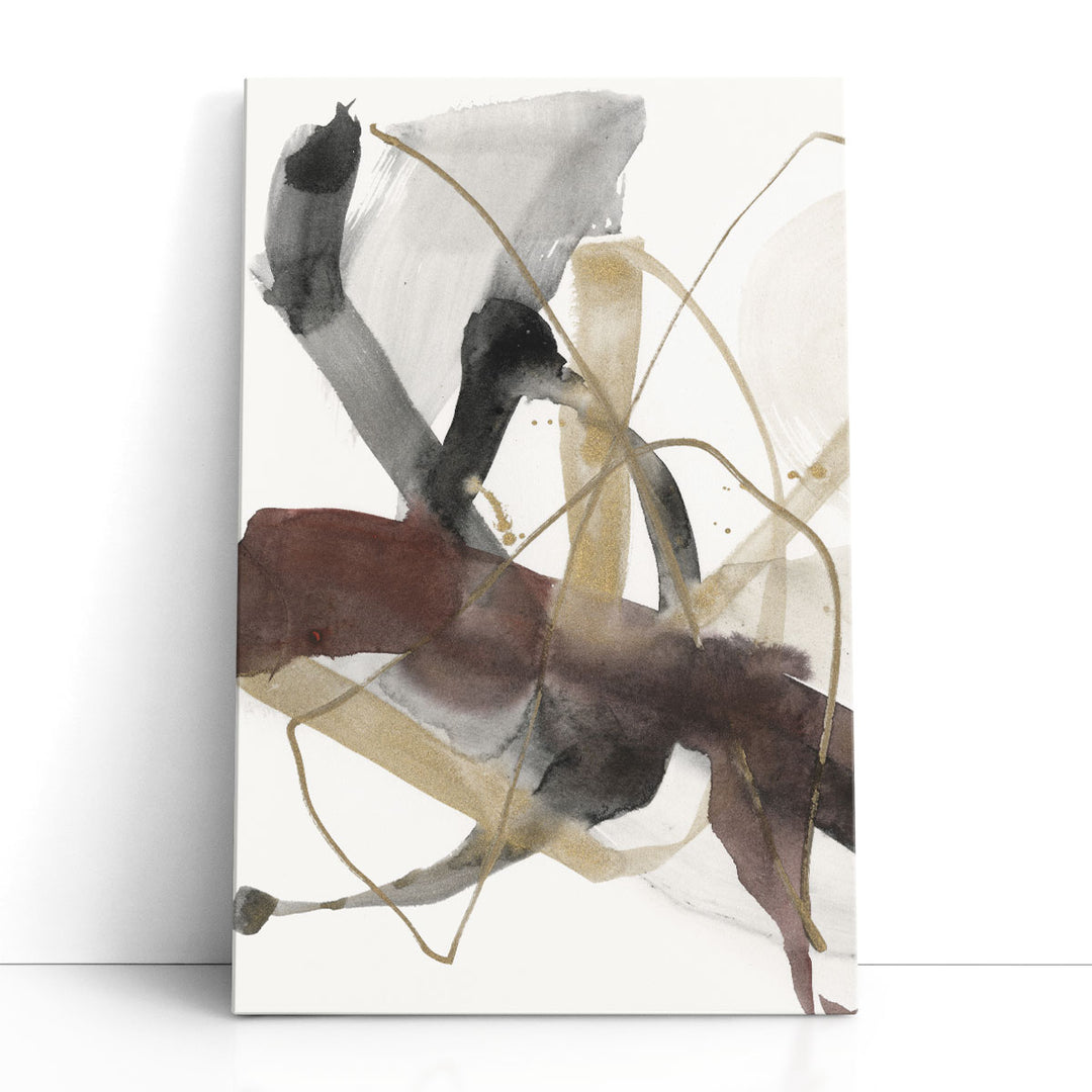 Burgundy Interjection I - Canvas Print Wall Art