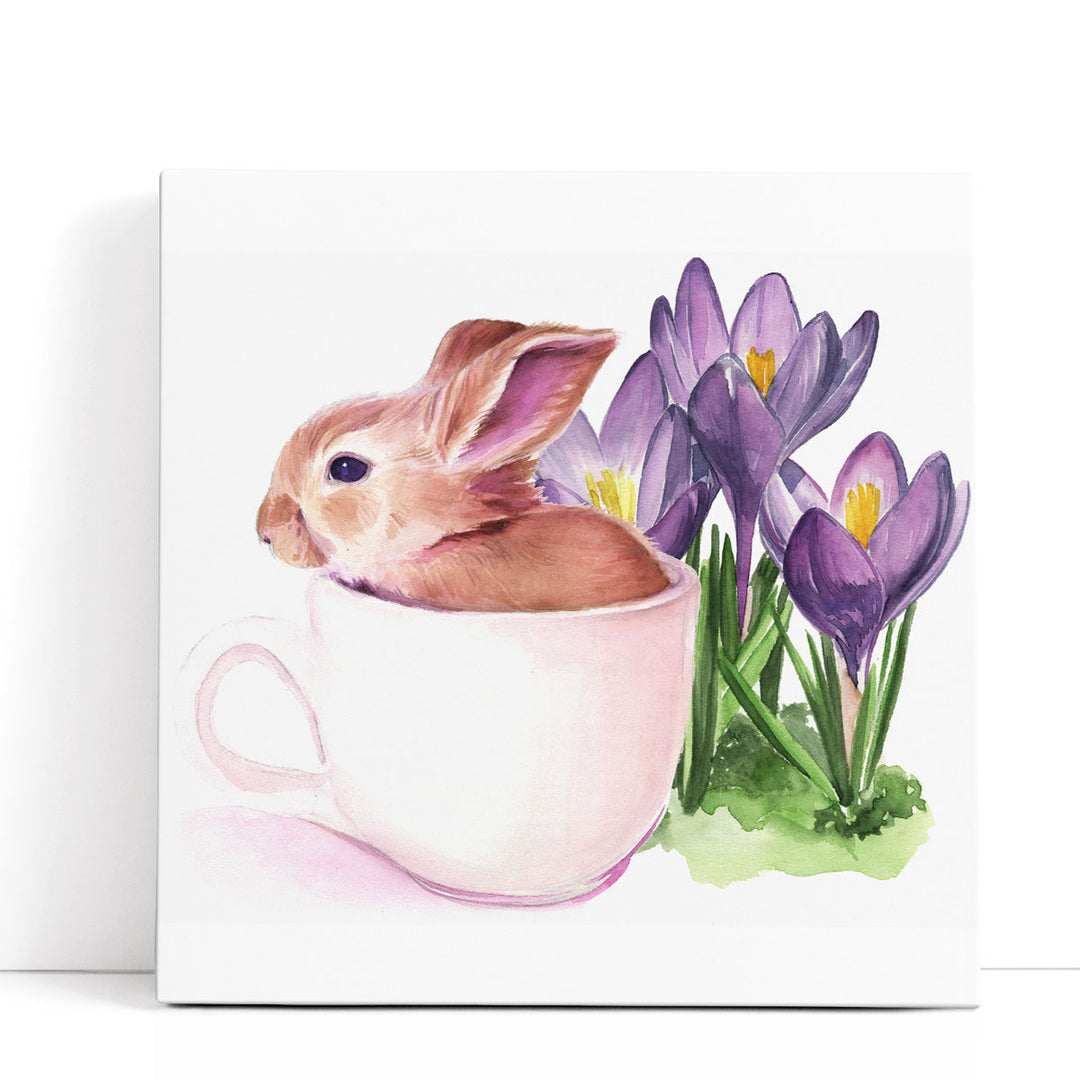 Bunny Crossing I - Canvas Print Wall Art