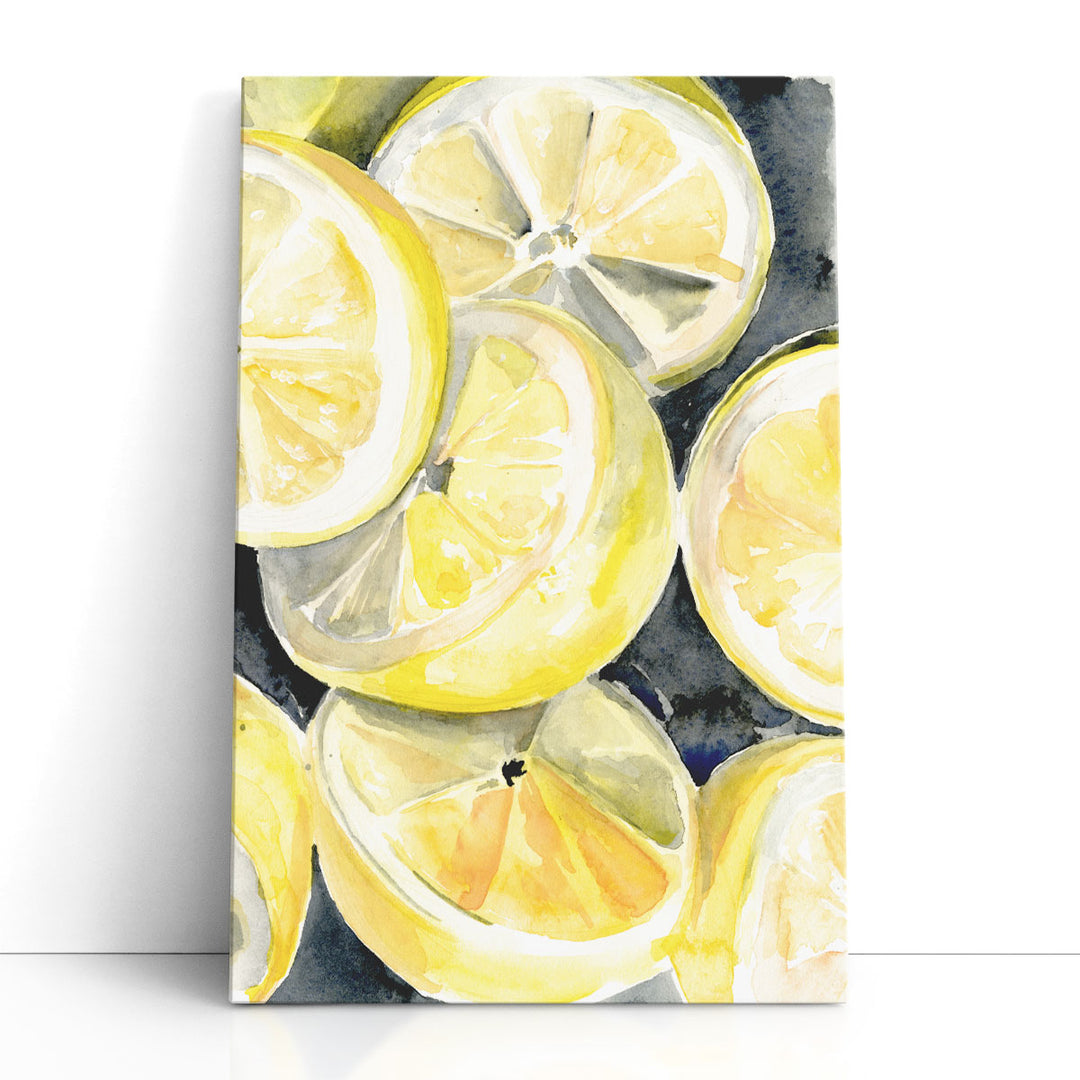 Yellow Lemon Art Print citrus slice