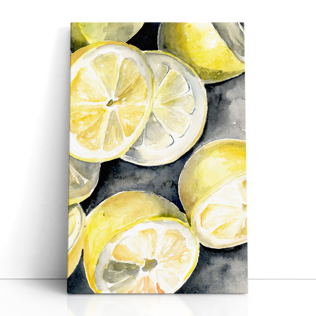 Yellow Lemon Wall Art for Kitchen – vibrant lemon slice