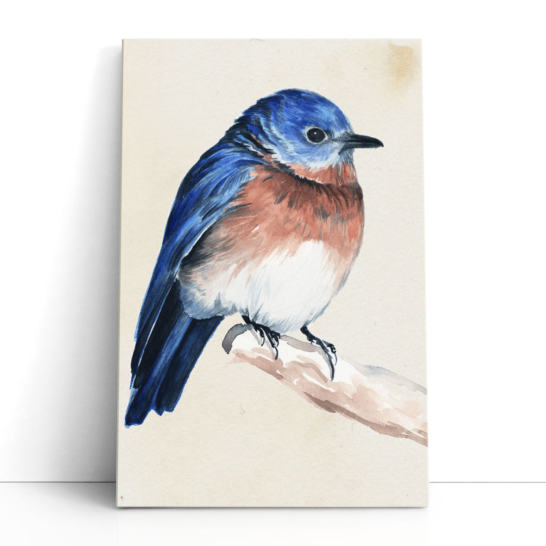 Little Bird on Branch I - Canvas Print Wall Art