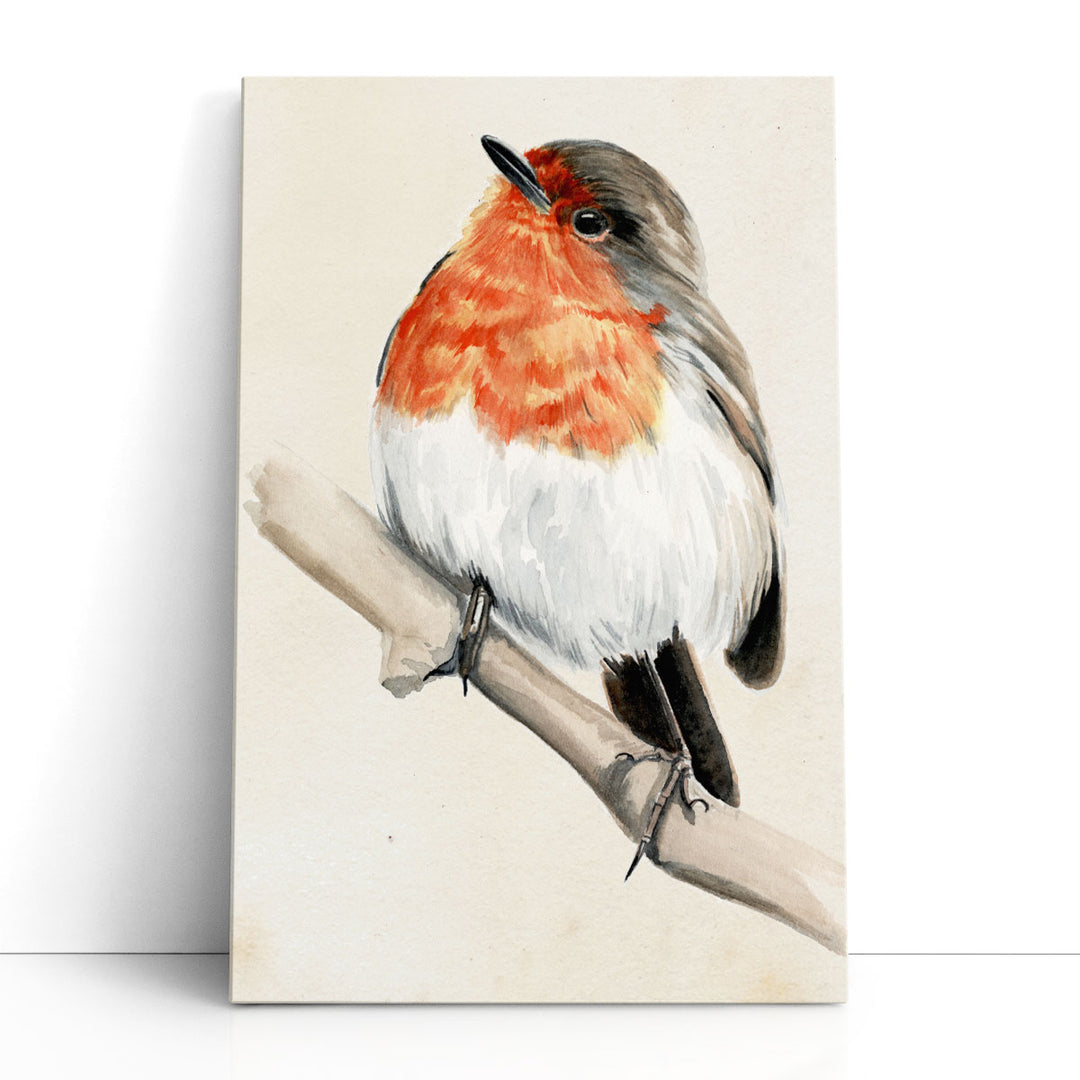 Little Bird on Branch IV - Canvas Print Wall Art