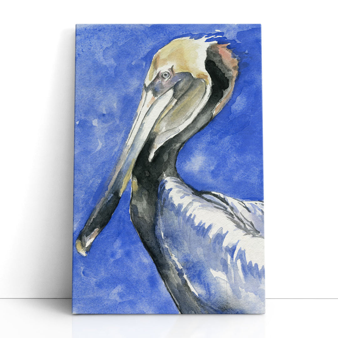 Pelican Pool II Blue - Canvas Print Wall Art