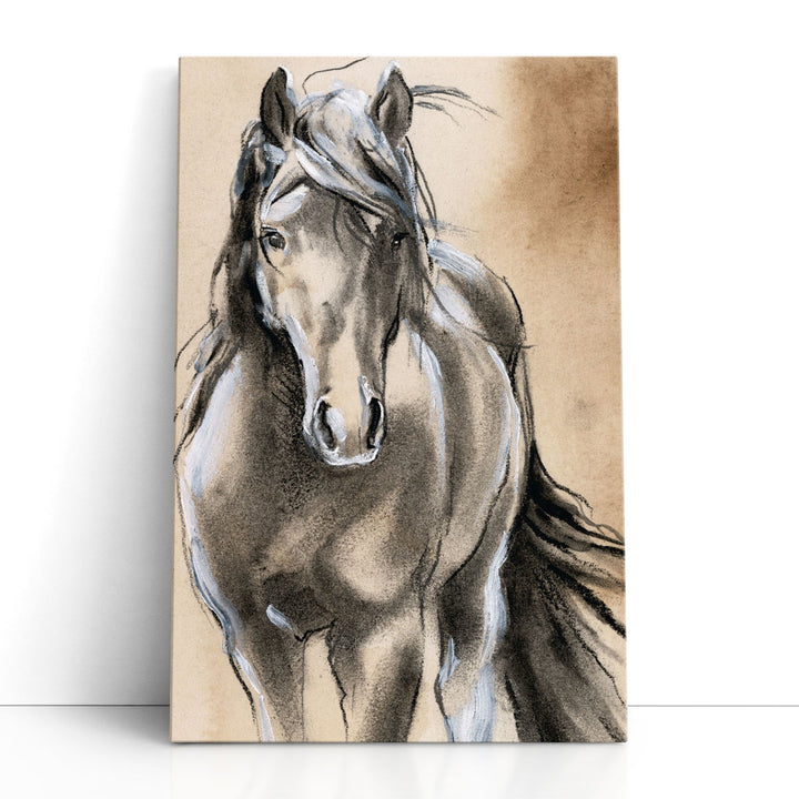 Sketched Horse II - Canvas Print Wall Art