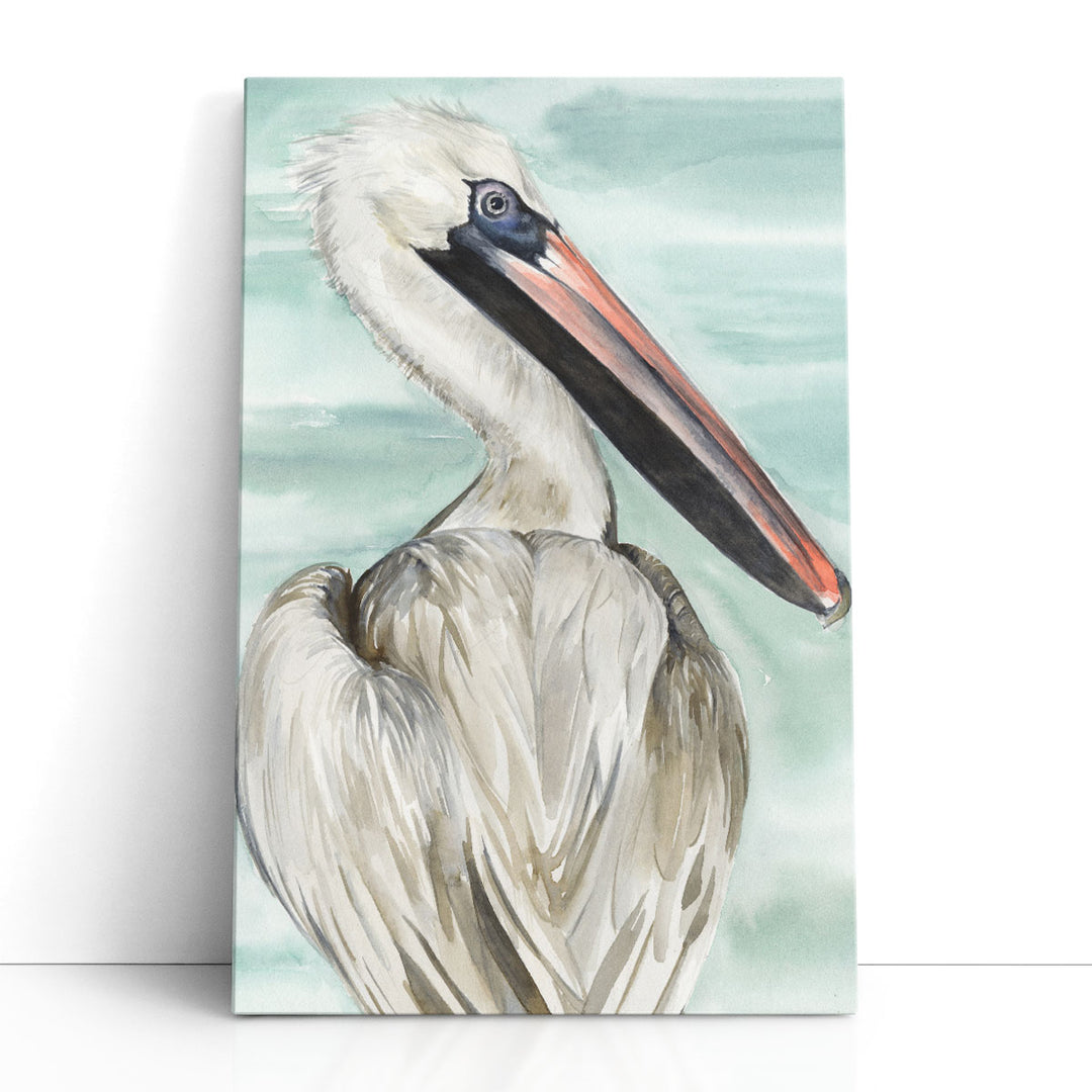Turquoise Pelican I - Canvas Print Wall Art