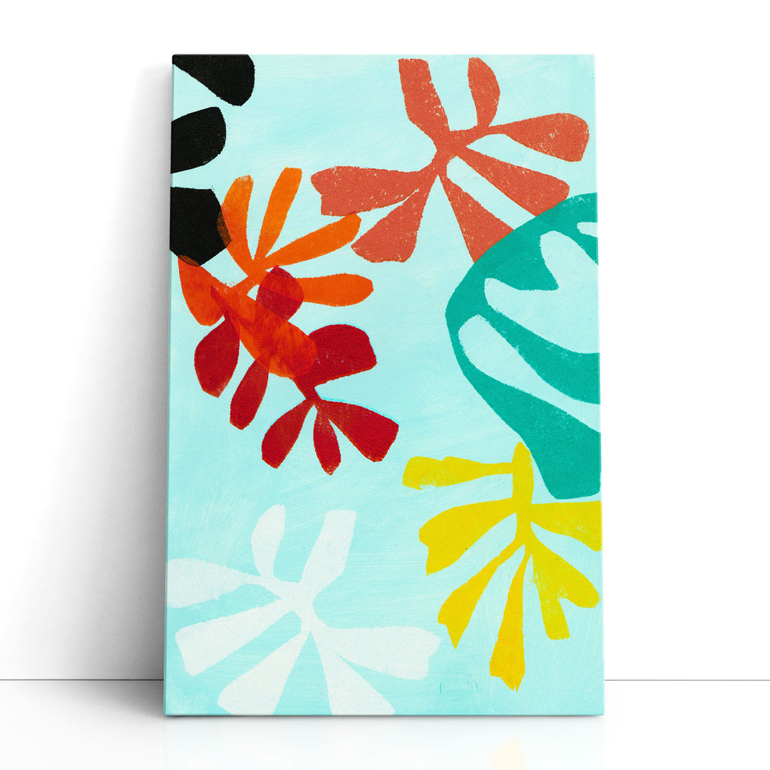Colorful Tropical Wall Decor lush palm leaf design
