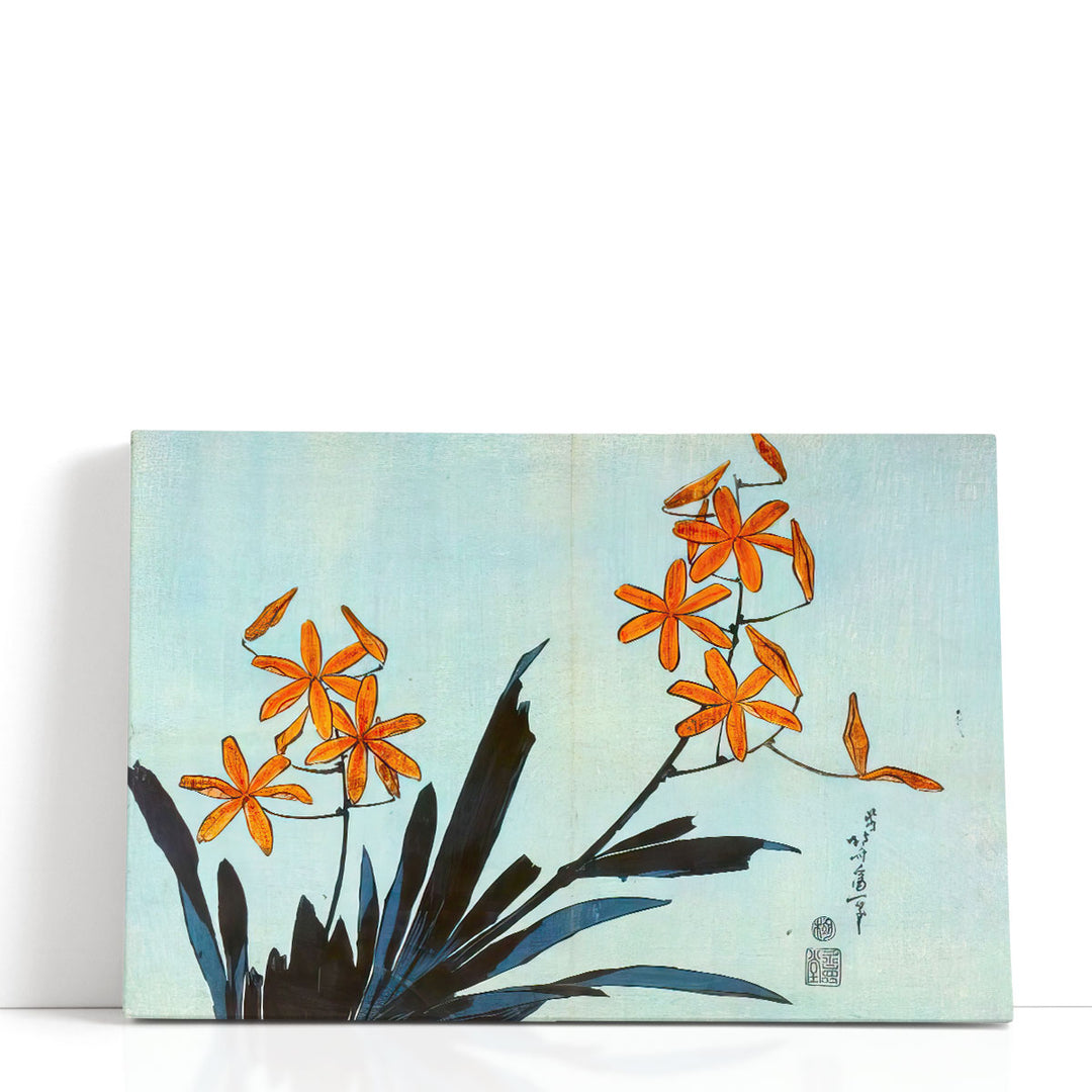Orange Orchids - Canvas Print Wall Art