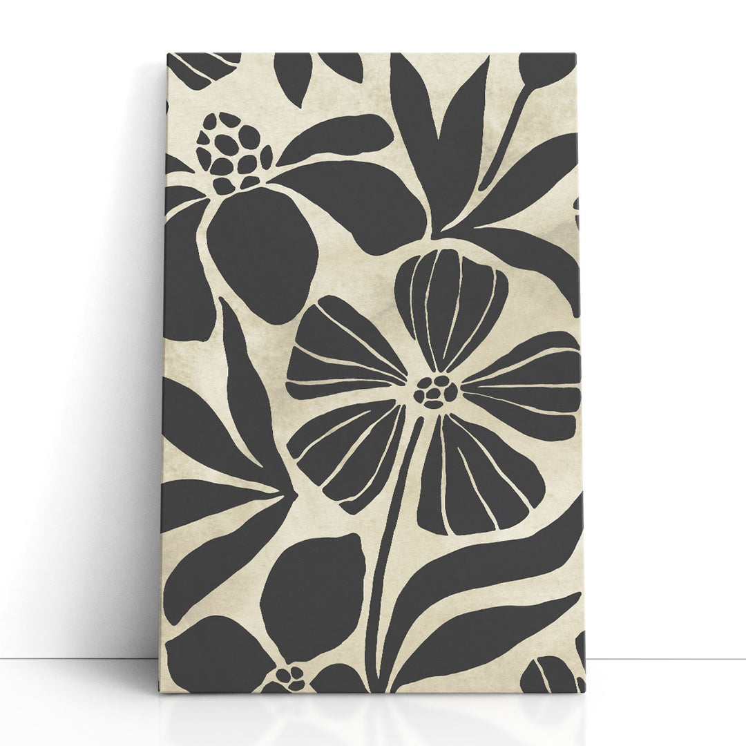 Linocut Garden I - Canvas Print Wall Art