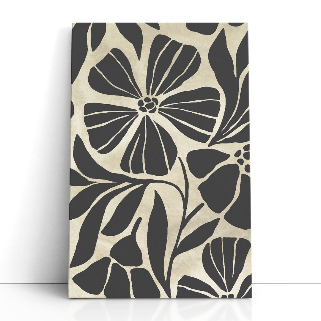 Linocut Garden II - Canvas Print Wall Art