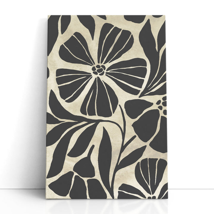 Linocut Garden II - Canvas Print Wall Art