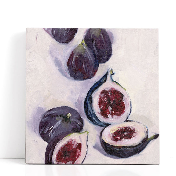 fig wall art – purple fruit on neutral background