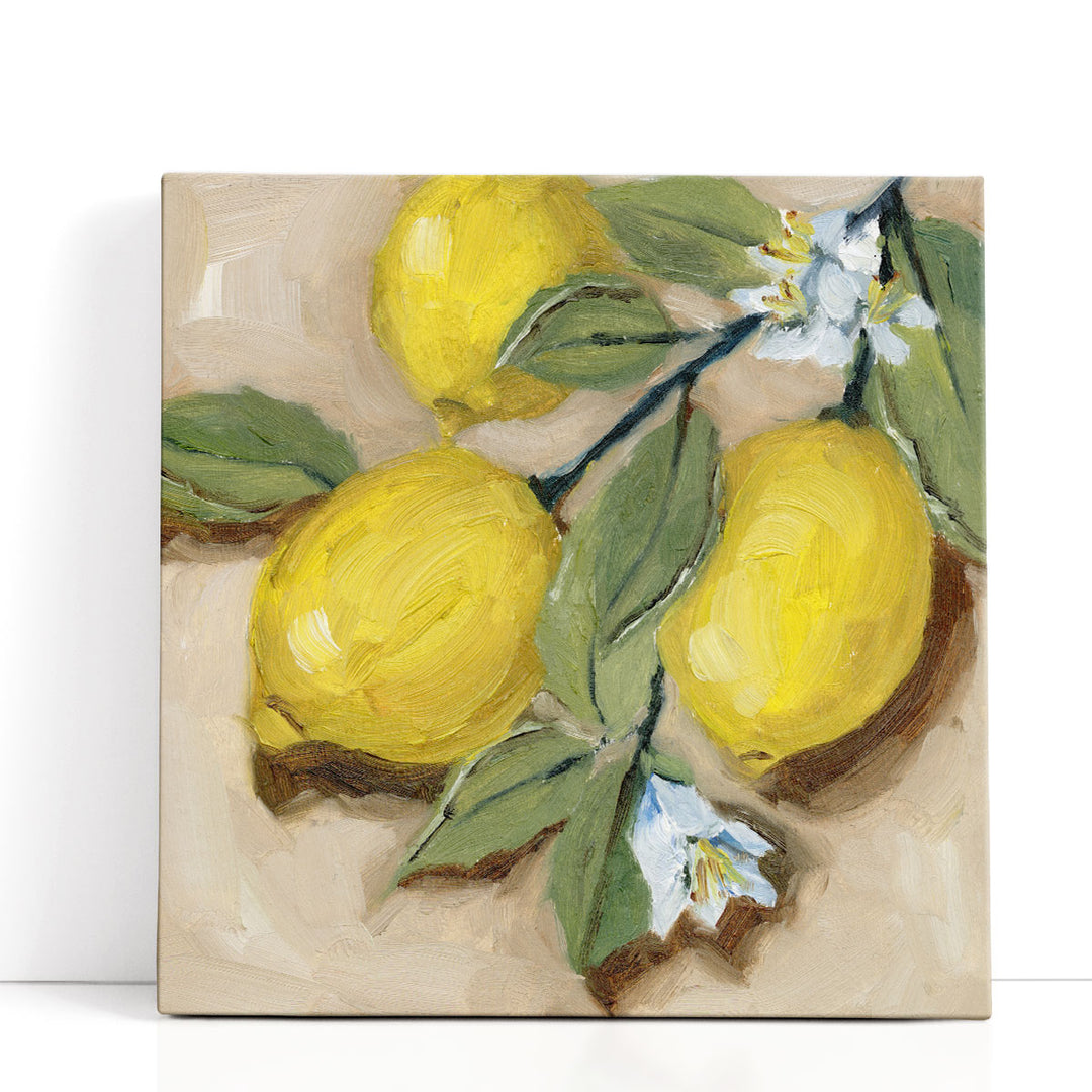 lemon art print – bright yellow lemons