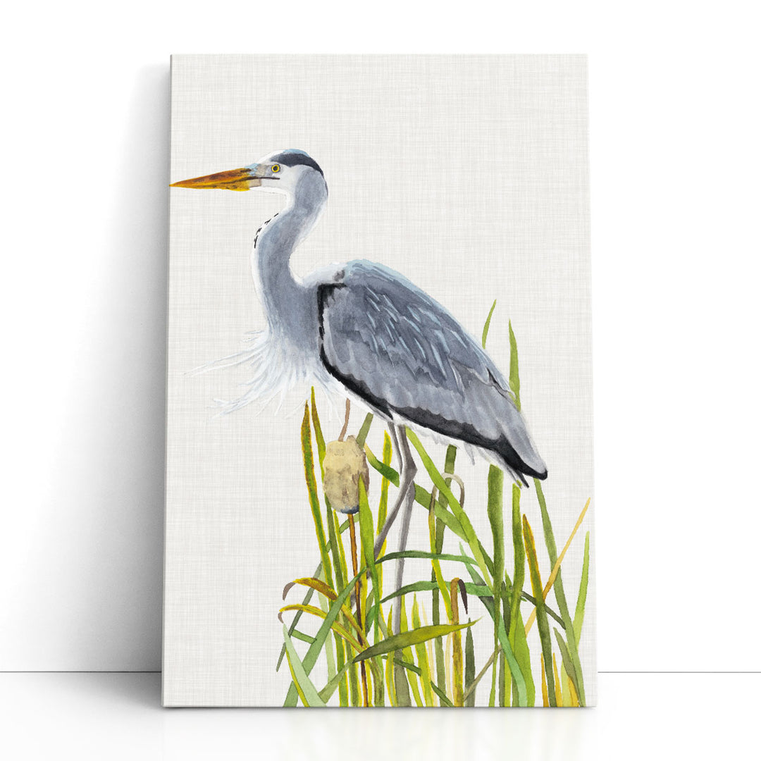 Waterbirds and Cattails II - Canvas Print Wall Art