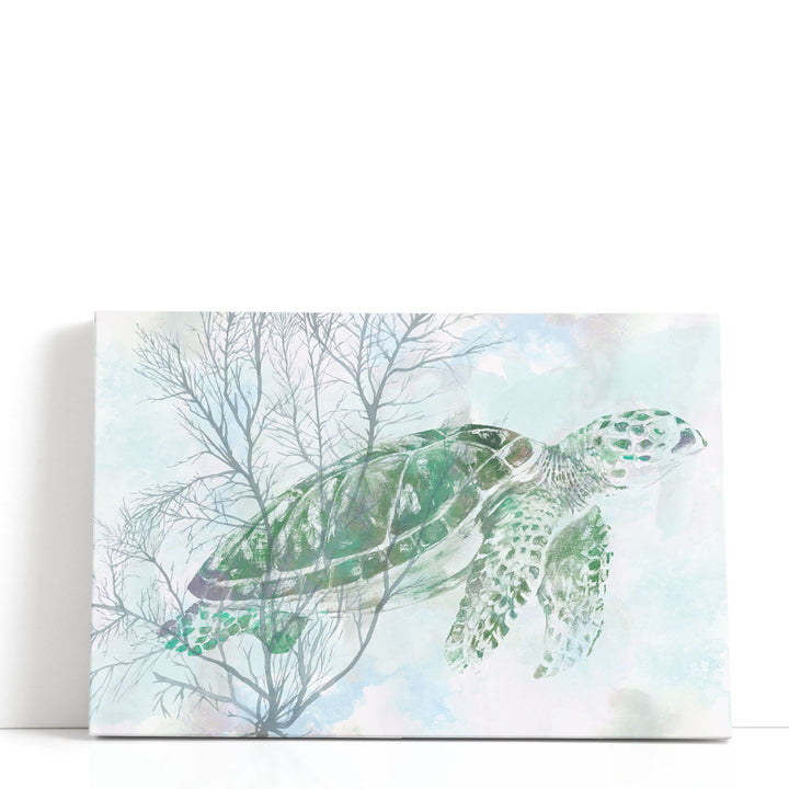 Watercolor Sea Turtle I - Canvas Print Wall Art