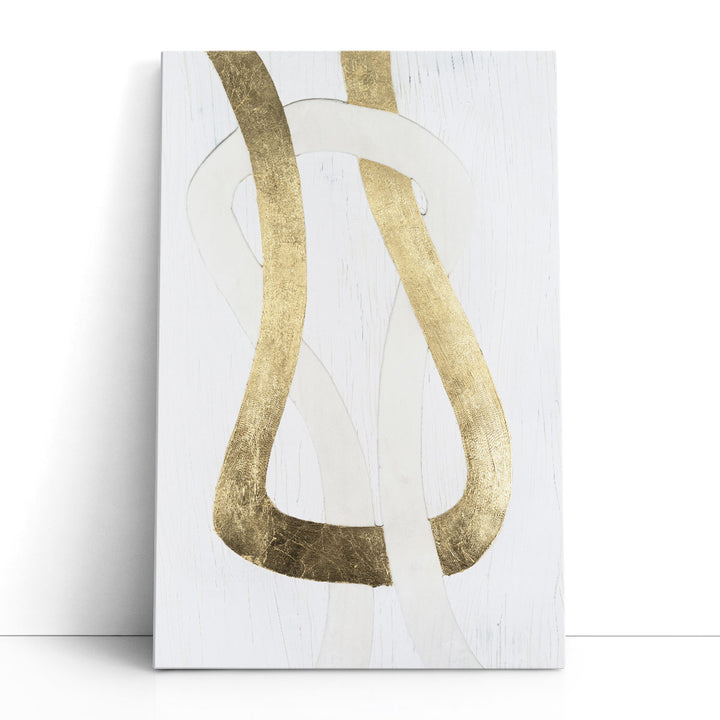 White Abstract Geometric Wall Art sleek pattern