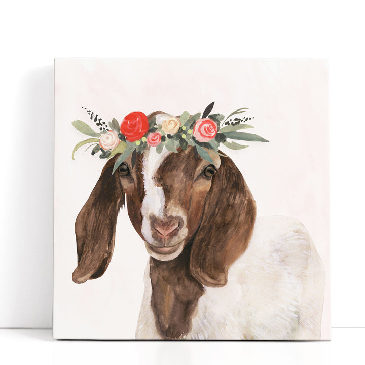 Garden Goat II - Canvas Print Wall Art