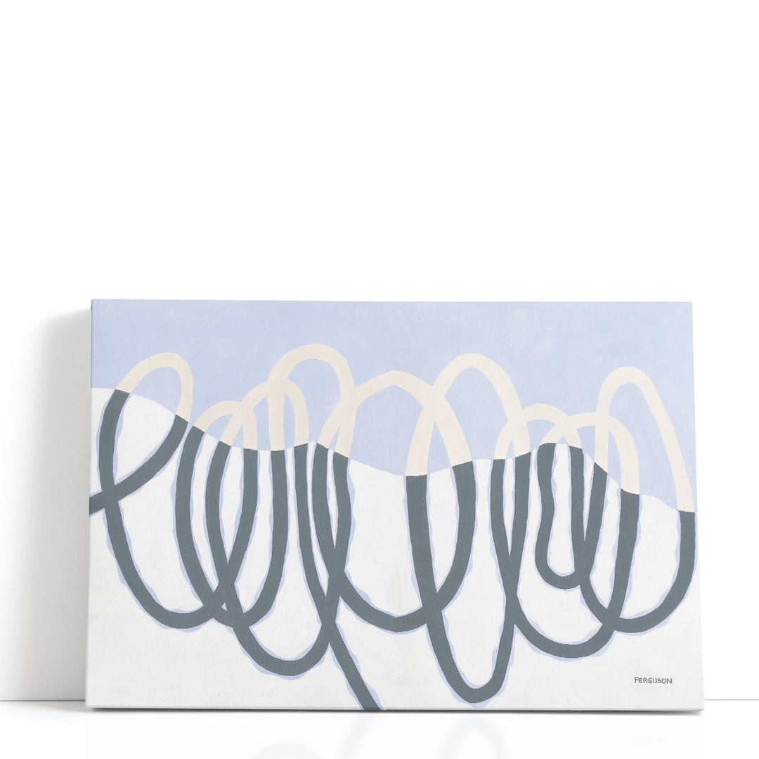 Gray Line Art Wall Decor hallway linear design