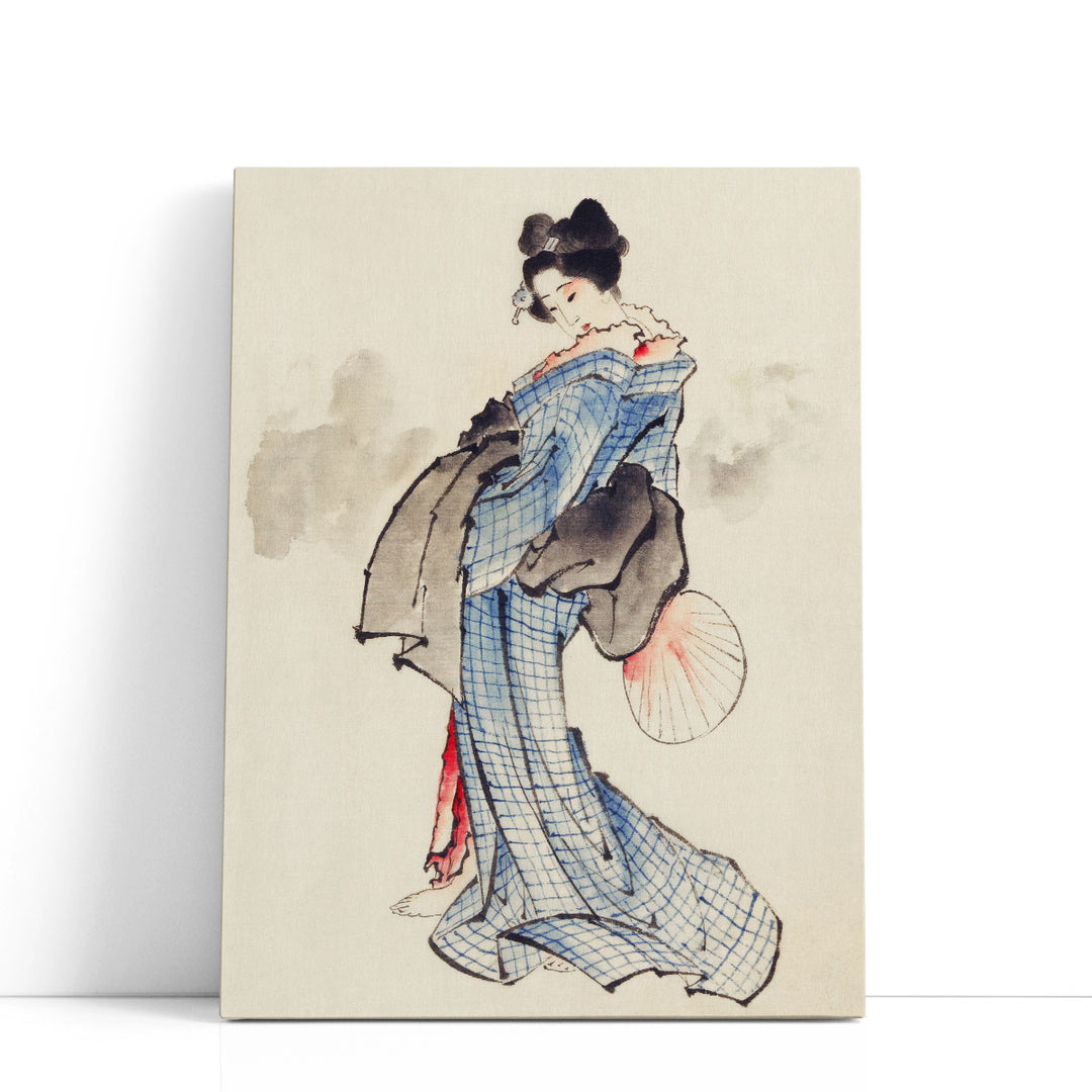 Japanese Woman Wearing Kimono, 1760-1849 - Canvas Print Wall Art