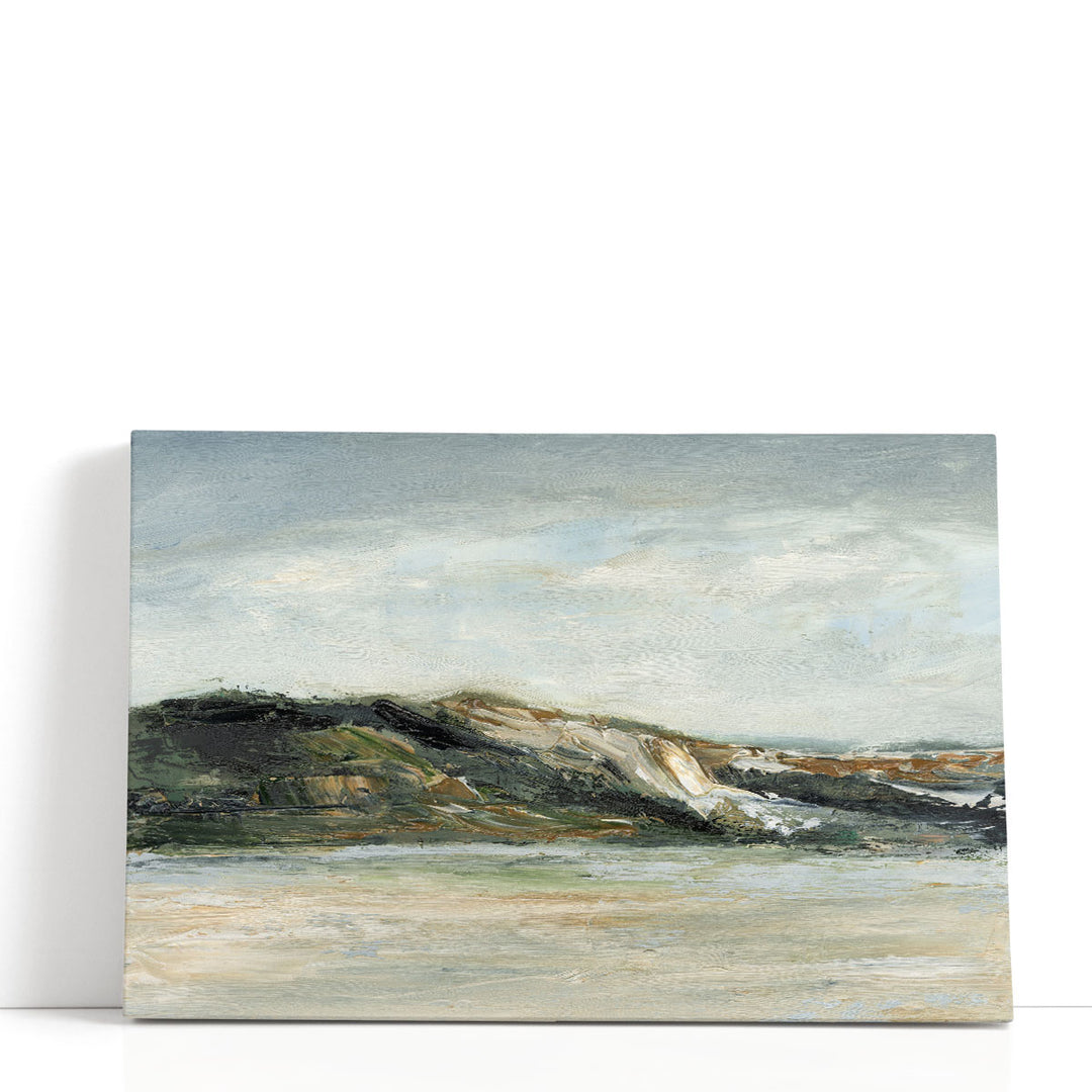 Mountain canvas art in gray tones