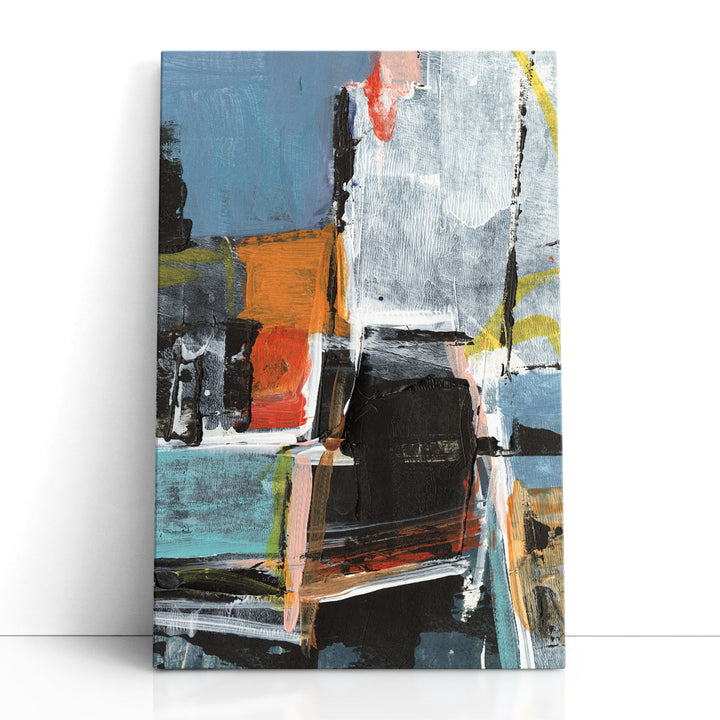 Framed Abstract Art bold geometric watercolor