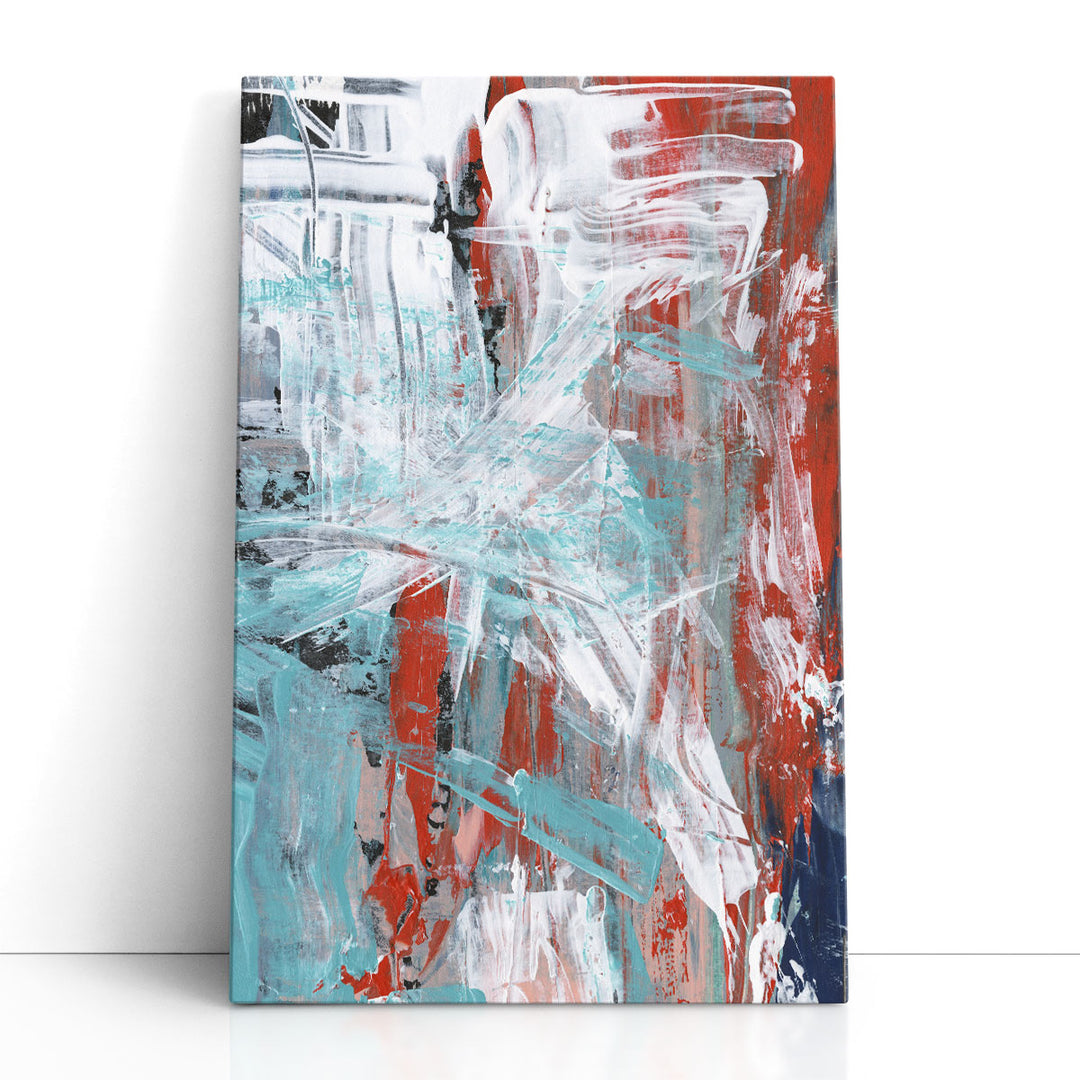 Abstract Wall Painting – soft brown and white watercolor layers