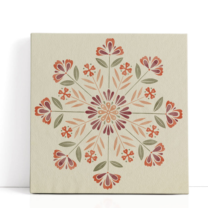 Folk Snowflakes I - Canvas Print Wall Art