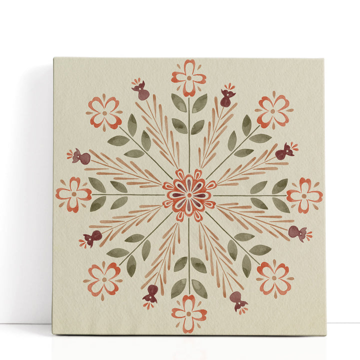 Folk Snowflakes IV - Canvas Print Wall Art