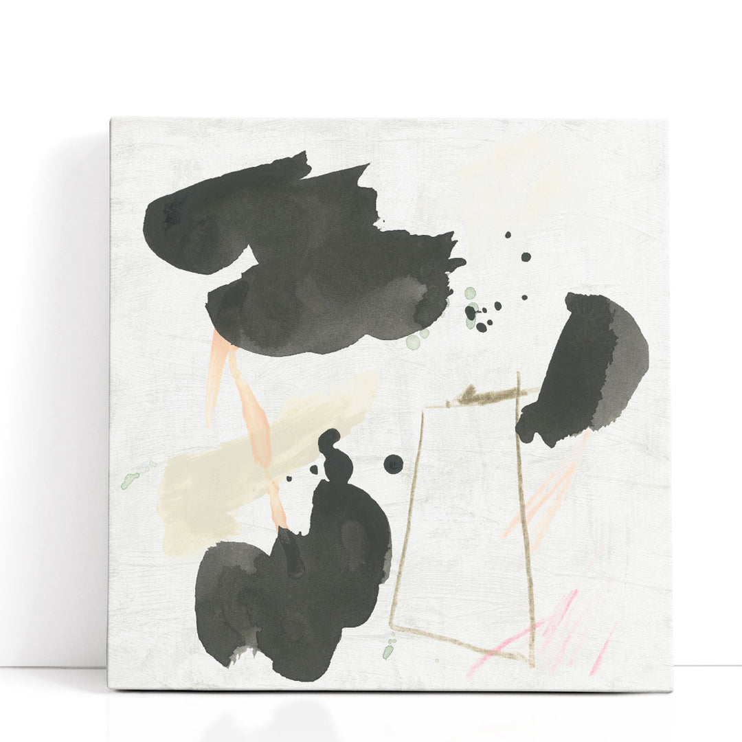Attempted Palette I Black and White - Canvas Print Wall Art