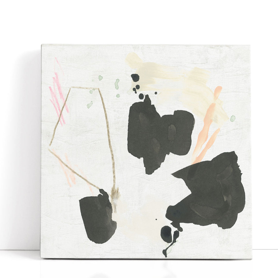 Attempted Palette II Black and White - Canvas Print Wall Art