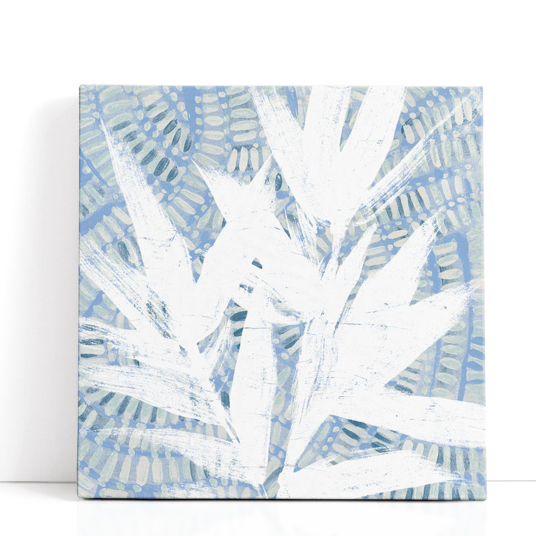 Blue Beach Rattan II - Canvas Print Wall Art