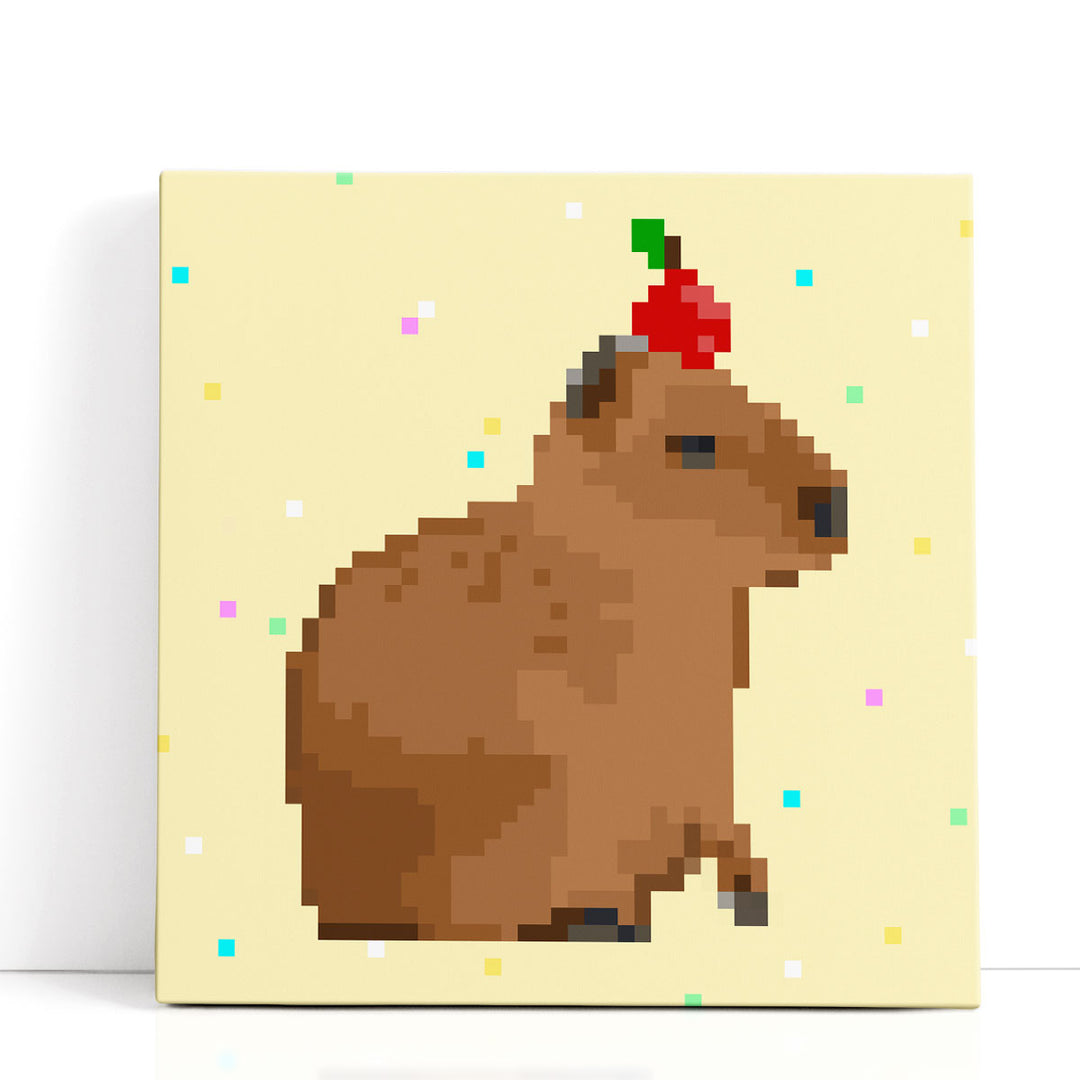 Capybara Party II - Canvas Print Wall Art